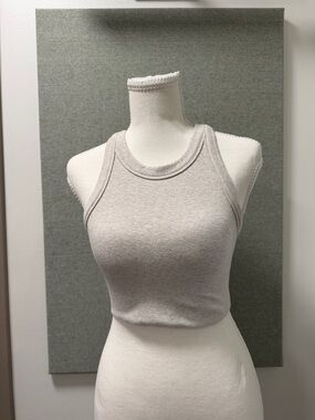 Alo Yoga Seamless Delight High Neck Bra Oatmeal Heather Small